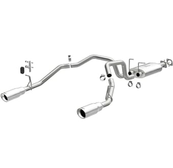 magnaflow 19-22 ram 1500 street series cat-back exhaust dual rear exit w/polished tips 19498 - image