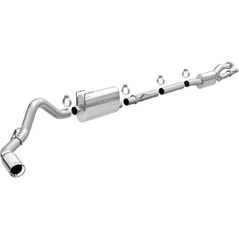 magnaflow 20-22 ford f250/f350 3.5in street series cat-back exhaust rear passenger exit-polished tip 19530 - image
