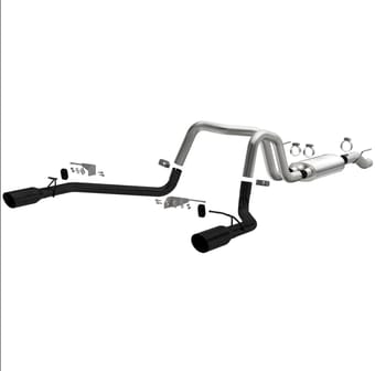 magnaflow 21-22 ford f-150 street series cat-back performance exhaust system- dual-split rear exit 19562 - image
