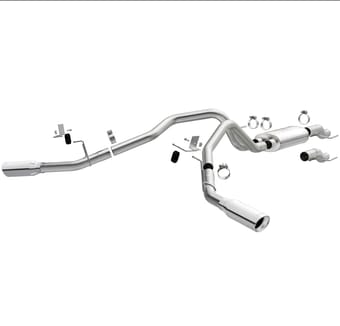 magnaflow 15-22 ford f-150 street series cat-back performance exhaust system- dual polished tips 19564 - image