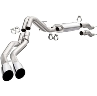 magnaflow 15-22 ford f-150 street series cat-back performance exhaust system- black rear exit 19565 - image