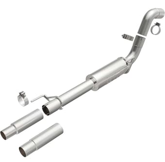 magnaflow 15-22 ford f-150 street series cat-back performance exhaust system- polished rear exit 19572 - image