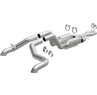 magnaflow cat-back 21-22 jeep wrangler 6.4l rock crawler series dual exit stainless exhaust 19582 - image