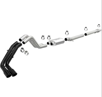 magnaflow catback 2019 ford ranger 2.3l 3in black exhaust tips 19454 - image