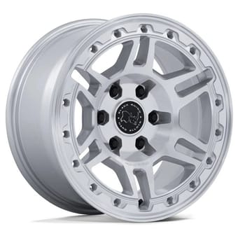 20x9 black rhino br039 vanguard gloss silver machined 5x130 15mm - image