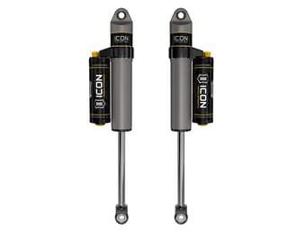 icon 1999-2004 ford f-250/f-350 super duty 4wd, 3-6" lift, front, v.s. 2.5 aluminum series shock absorbers, piggyback reservoir w/ cdcv, pair 37710cp - image