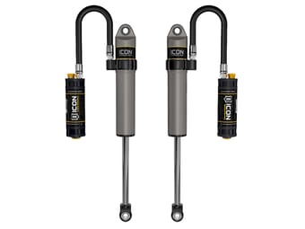 icon 2020-2023 jeep gladiator/2018-2023 jeep wrangler jl, 2.5" lift, front, v.s. 2.5 aluminum series shock absorbers, remote reservoir w/ cdcv, pair 27821cp - image