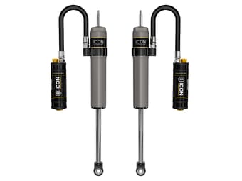 icon 1991-2007 toyota land cruiser 80/100 series, 4-6" lift, rear, v.s. 2.5 aluminum series shock absorbers, remote reservoir w/ cdcv, pair 57804cp - image