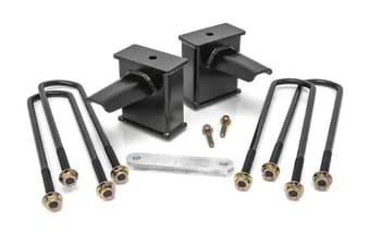 readylift 6.5" tall tapered block - 2-piece drive shaft - 2017-2022 ford super duty 26-2766 - image