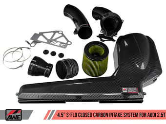 awe tuning audi rs3 / tt rs s-flo closed carbon fiber intake 2660-15050 - image