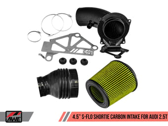 awe tuning audi rs3 / tt rs s-flo shortie carbon fiber intake 2660-15046 - image