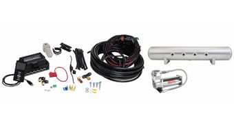air lift performance 3p (3/8 air line 5 gal raw aluminum tank viair 444c comp) 27688 - image