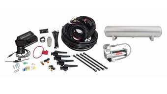 air lift performance 3h (1/4 air line 4 gal 5-port raw aluminum tank viair 444c comp) 27692 - image