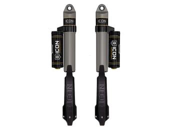 icon 2020-2023 jeep gladiator, 1.5" lift, rear, v.s. 2.5 aluminum series shock absorbers, piggyback reservoir, pair 27727p - image