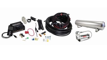 air lift performance 3p (1/4 air line 4 gal 5-port polished aluminum tank viair 444c comp) 27782 - image