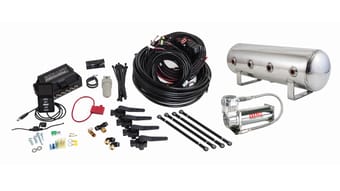 air lift performance 3h (3/8 air line 2.5 gal polished aluminum tank viair 444c comp) 27796 - image