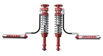 afe sway-a-way 10-14 f150/raptor 6.2l 3.0 front coilover kit w/ remote reservoirs and compr adjuster 301-5000-01-ca - image