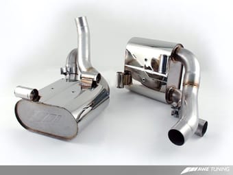 awe tuning porsche 997/997s performance muffler set (for use w/oem tips or awe tuning tips) 3010-11064 - image