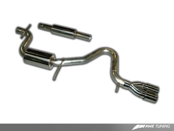 awe tuning 06-13 vw 2.5l golf/rabbit catback performance exhaust 3010-22020 - image