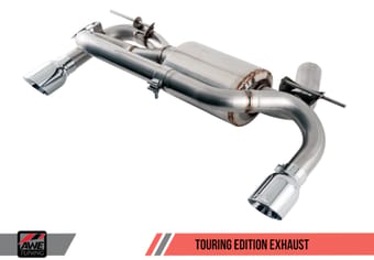 awe tuning 12-16 bmw f3x 335i/435i touring edition axle-back exhaust - chrome silver tips (90mm) 3010-32024 - image