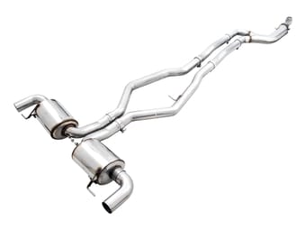 awe tuning 19-22 bmw m340i (g20) non-resonated touring edition exhaust (use oe tips) 3015-11058 - image