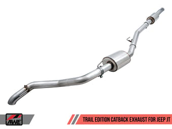 awe tuning 20-22 jeep gladiator jt 3.6l trail edition cat-back exhaust 3015-21001 - image