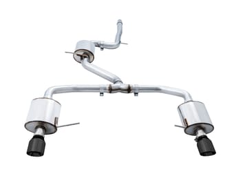 awe tuning 19-21 volkswagen jetta gli mk7 touring exhaust - diamond black tips (fits high-flow dp) 3015-23062 - image