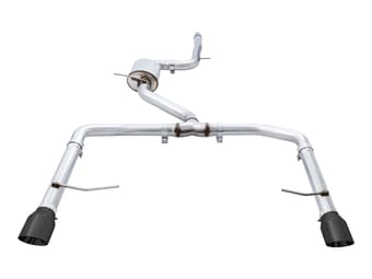 awe tuning 19-21 volkswagen jetta gli mk7 - resonated - track exhaust - diamond black tips (fits high-flow dp) 3015-23060 - image