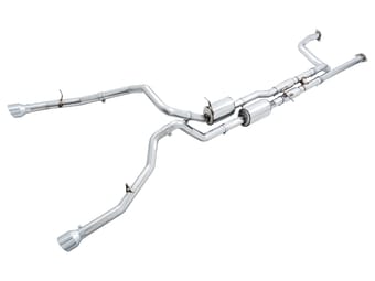 awe tuning 21-22 ram 1500 trx 0fg cat-back exhaust - chrome silver tips 3015-32004 - image