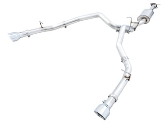 awe tuning 19-22 ram 1500 5.7l (w/cutouts) 0fg dual rear exit cat-back exhaust - chrome silver tips 3015-32005 - image