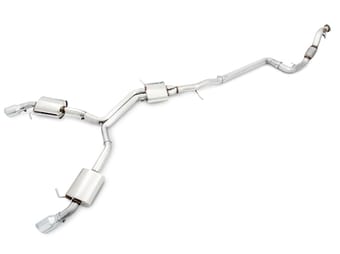 awe tuning 17-18 audi b9 a4 touring edition exhaust dual outlet - chrome silver tips (includes dp) 3015-32078 - image