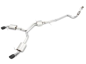 awe tuning 18 audi b9 a5 touring edition exhaust dual outlet - diamond black tips (includes dp) 3015-33090 - image