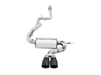 awe tuning 13-18 ford focus st touring edition cat-back exhaust - resonated - diamond black tips 3020-33040 - image
