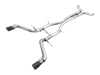awe tuning 16-22 chevy camaro ss resonated cat-back exhaust - track edition (diamond black tips) 3015-33100 - image