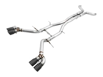 awe tuning 16-22 chevy camaro ss resonated cat-back exhaust -track edition (quad diamond black tips) 3015-43112 - image