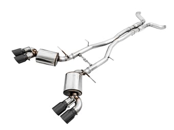 awe tuning 16-22 chevy camaro ss res cat-back exhaust -touring edition (quad diamond black tips) 3015-43114 - image