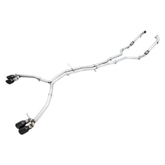 awe tuning 18-21 audi b9 s5 sportback 3.0t track exhaust (res. for perf. dp) 102mm - diamond blk tips 3015-43134 - image