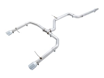 awe tuning 19-21 volkswagen jetta gli mk7 - non-resonated - track edition exhaust - chrome silver tips (fits oem dp) 3020-22034 - image