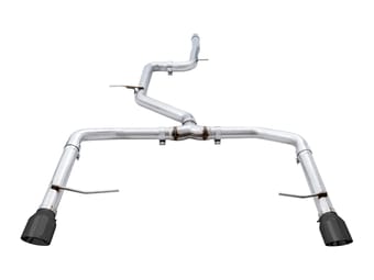 awe tuning 19-21 volkswagen jetta gli mk7 - non-resonated - track edition exhaust - diamond black tips (fits oem dp) 3020-23036 - image