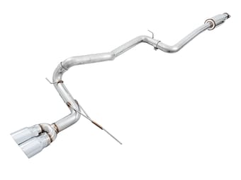 awe tuning 13-18 ford focus st track edition cat-back exhaust - chrome silver tips 3020-32034 - image