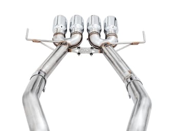 awe tuning 14-19 chevy corvette c7 z06/zr1 (w/o afm) track edition axle-back exhaust w/chrome tips 3020-42073 - image