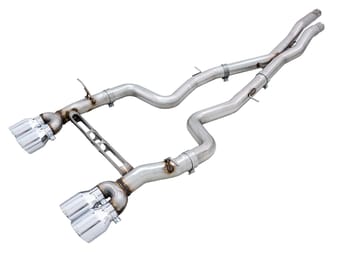 awe tuning 15-20 bmw f8x m3/m4 track edition catback exhaust - diamond black tips 3020-43087 - image