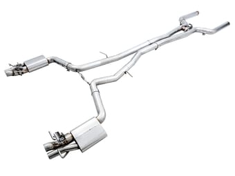 awe tuning 19-20 mercedes-benz c63 amg sedan (w205) switchpath cat-back exhaust - no tips 3025-11004 - image