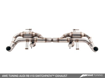 awe tuning 14-15 audi r8 v10 coupe switchpath exhaust 3025-31020 - image