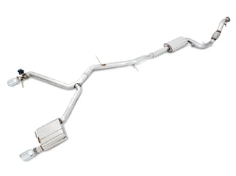 awe tuning audi 17-18 b9 a4 switchpath exhaust dual outlet - chrome silver tips (includes dp and remote) 3025-32014 - image