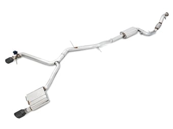 awe tuning audi 17-18 b9 a4 switchpath exhaust dual outlet - diamond black tips (includes dp and remote) 3025-33014 - image