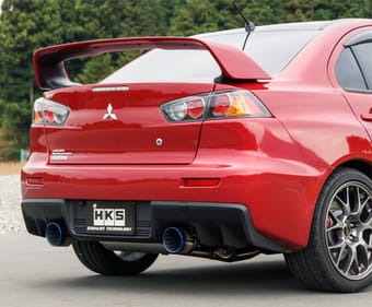 hks super turbo muffler cz4a mitsubishi lancer evo final edition 31029-am004 - image