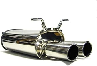hks 03 infiniti g35 sedan hi-power axle back exhaust w/ dual e1 tips 32008-bn001 - image