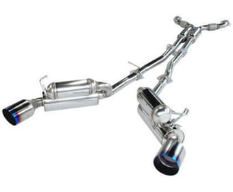 hks 03-07 infiniti g35 dual hi-power titanium tip catback exhaust 32009-bn002 - image
