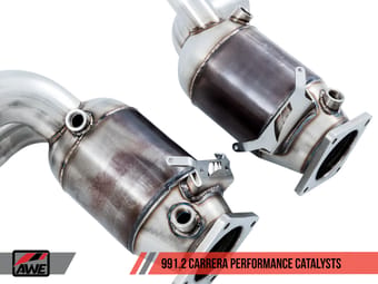 awe tuning 17-19 porsche 991.2 3.0l performance catalysts (pse only) 3210-11012 - image